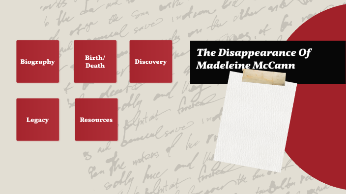 The Disappearance Of Madelaine Mccans by Aleshia Ampoulos on Prezi