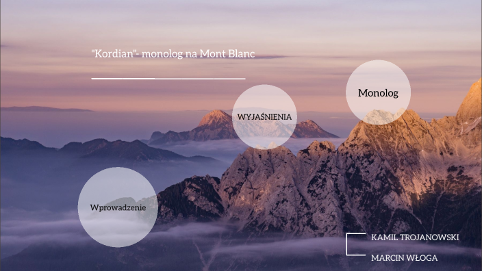 Monolog Kordiana Na Mont Blanc Kordian- monolog na mont blanc by kamil trojanowski on Prezi