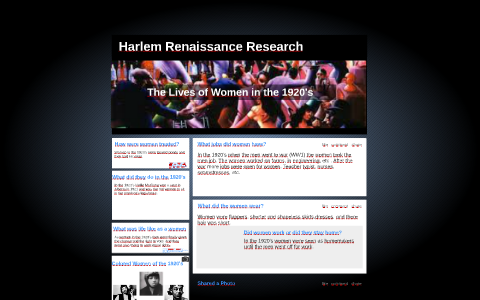 Harlem Renaissance Research by on Prezi