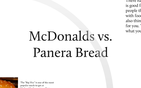 Mcdonalds Vs Panera Bread By Sir William Ogorzalek Dynasty On Prezi