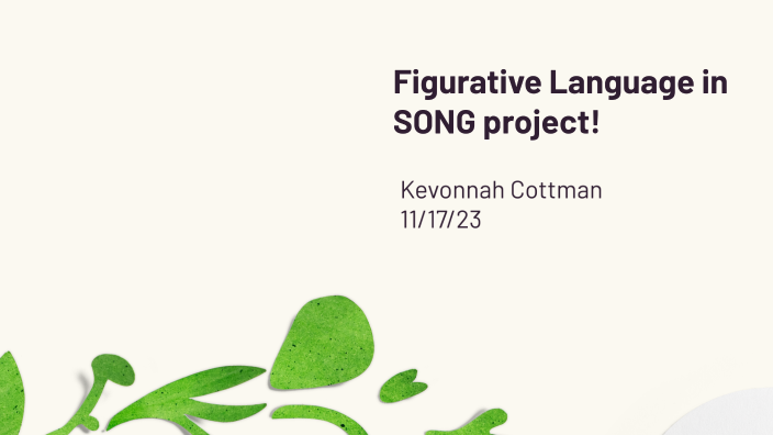 thesis about figurative language in song