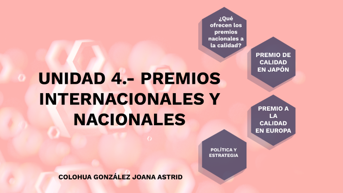 UNIDAD 4.- PREMIOS INTERNACIONALES Y NACIONALES By Joana Colohua On Prezi