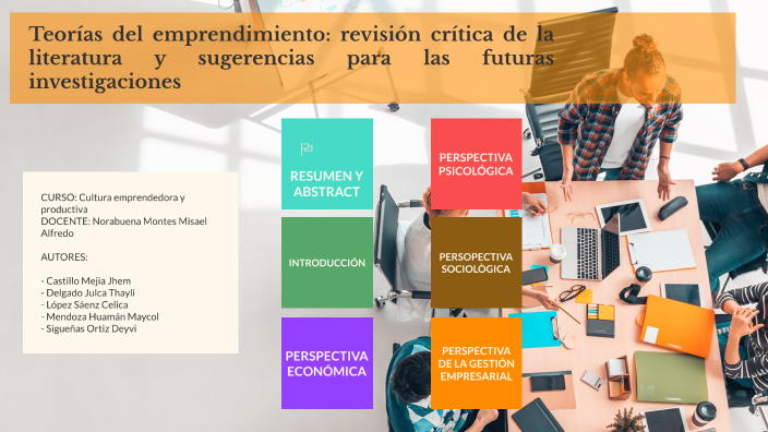 Teorías Del Emprendimiento: Revisión Crítica De La Literatura Y ...