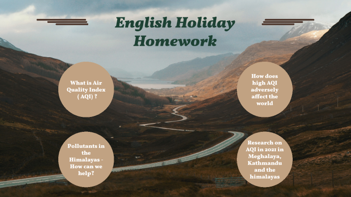 english holiday homework definition