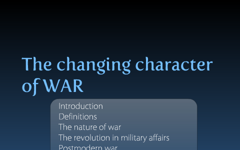 The changing character of war by Emily Shim