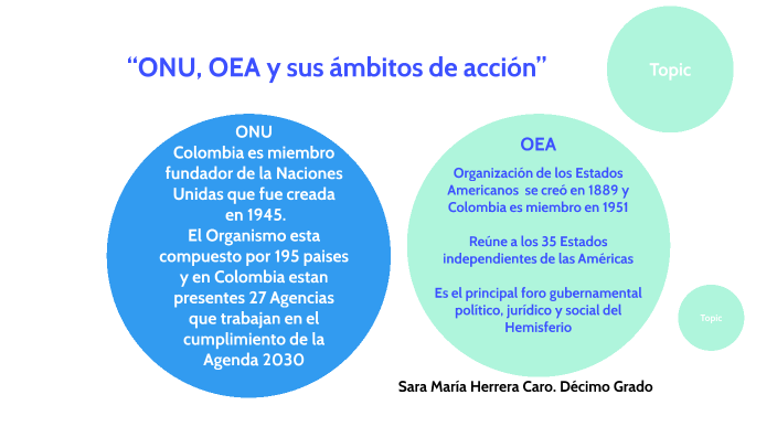 “ONU, OEA y sus ámbitos de acción” by sara herrera on Prezi