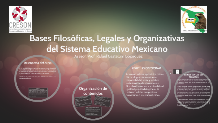 Bases filosófias legales y organizativas del sistema educativo mexicano