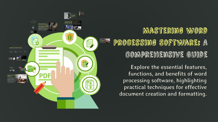 Mastering Word Processing Software: A Comprehensive Guide by RENIE ...