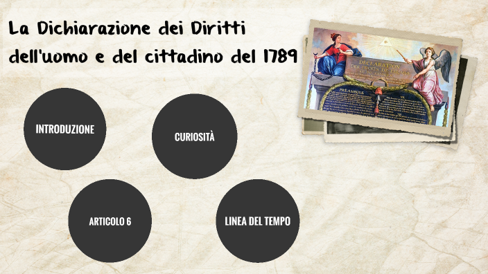 La Dichiarazione dei Diritti dell’uomo e del cittadino del 1789 (art.6