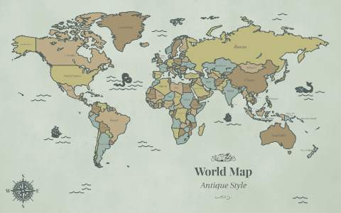 World Map Antique Style By Sir Claymore On Prezi
