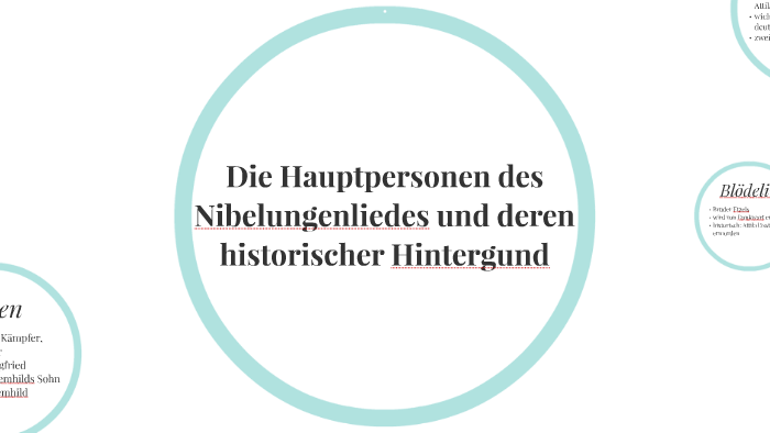 die hauptpersonen des nibelungenliedes und deren historische by nina de los santos