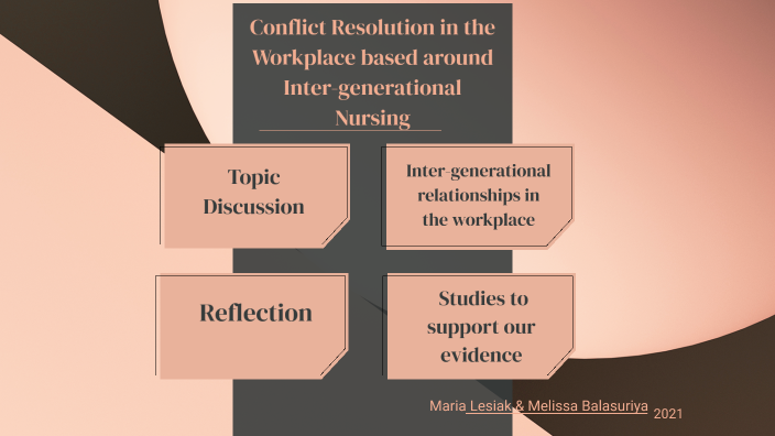 Conflict Resolution in the Workplace based around Intergenerational ...