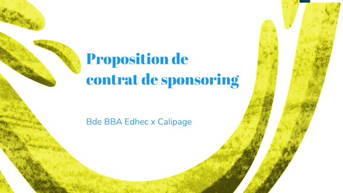Modèle De Contrat De Sponsoring Gratuit Word Proposition de contrat de sponsoring by Mathys Lacroix on Prezi