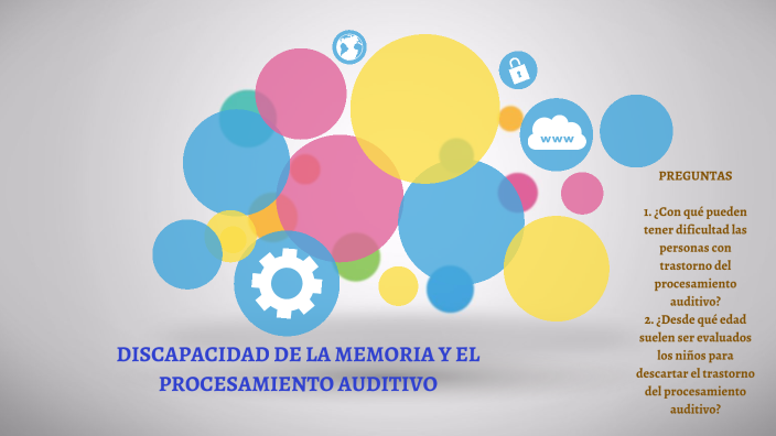 DISCAPACIDAD DE LA MEMORIA Y EL PROCESAMIENTO AUDITIVO by N D on Prezi