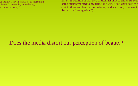 media influence on beauty perception essay