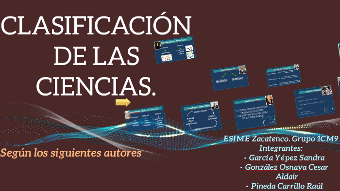 CLASIFICACI N DE LAS CIENCIAS. by Sandra Garc a Y pez on Prezi