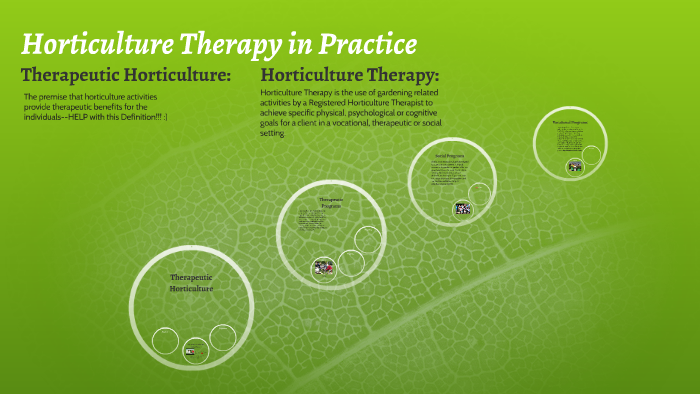 American society horticulture therapy