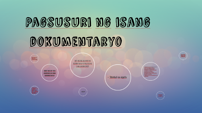 Pagsusuri ng isang dokumentaryo by Krisha Crisolo