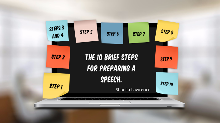 first step in preparing your speech