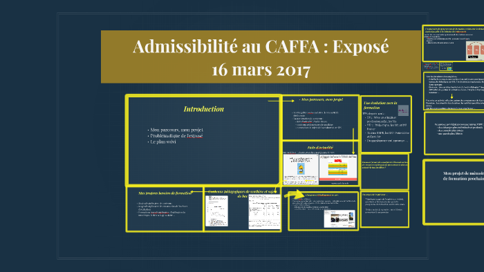 Admissibilité au CAFFA : Exposé by Sandrine VERDIERE on Prezi
