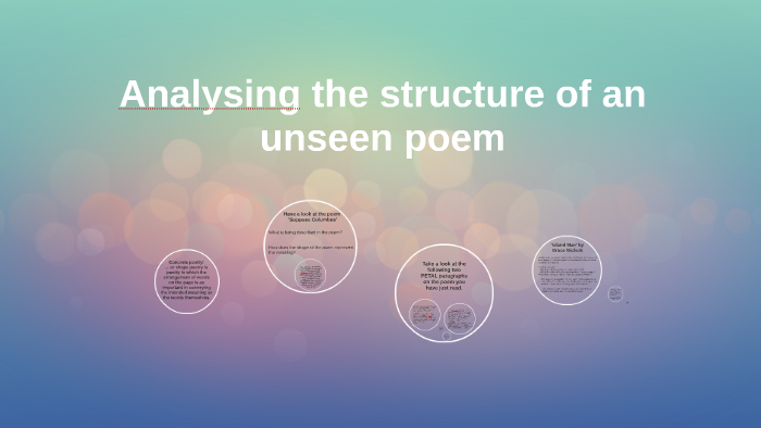 unseen poem essay structure