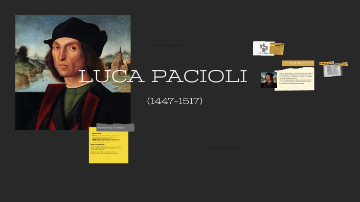 LUCA PACIOLI by Angie katherine on Prezi