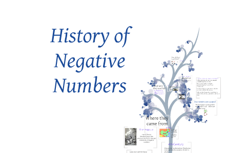 the history of negative numbers