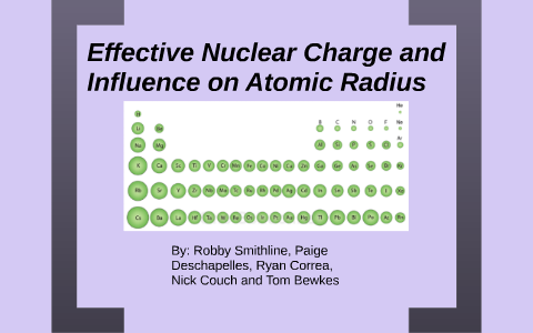 effect trend charge effective nuclear atomic radius shielding