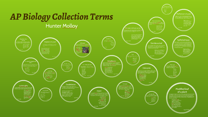 Ap Biology Collection Terms By Hunter M