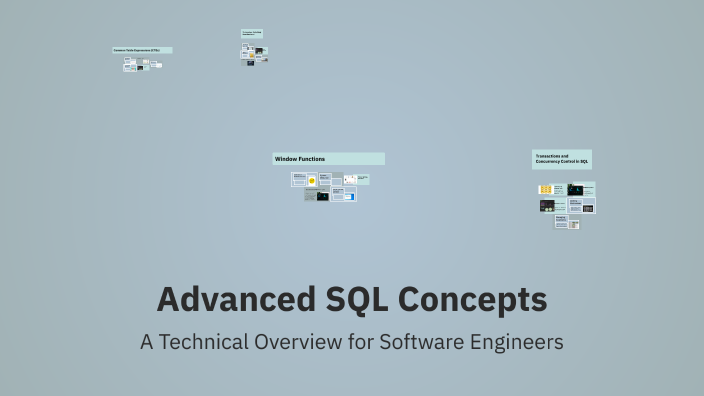 Advanced SQL Concepts by Developer Tester on Prezi