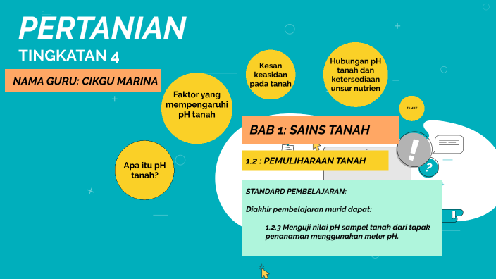 NOTA PENGAJARAN PERTANIAN TINGKATAN 4 (BAB 1.2.3 pH TANAH) by marina moula