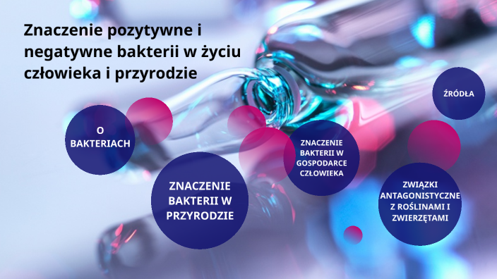 znaczenie pozytywne i negatywne bakterii w życiu człowieka i przyrodzie