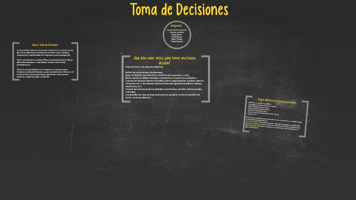 Toma de Decisiones by Teresa Esparza on Prezi