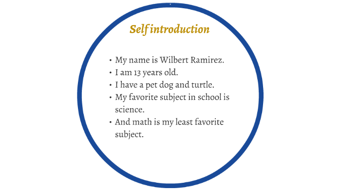 Self introduction by Wilbert Ramirez on Prezi