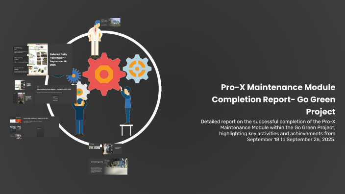 Maintenance Module Implementation Graphs Pro-X Maintenance Module Completion Report- Go Green Project by Shagun ...