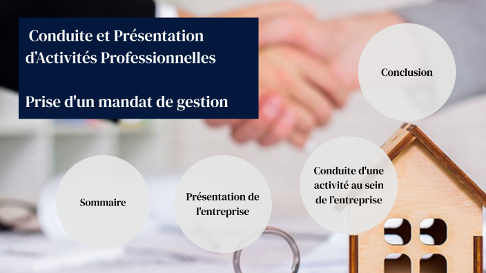Conduite Et Présentation D'activités Professionnelles Page De Garde