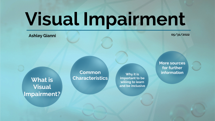 before publishing a presentation which option visual impairment