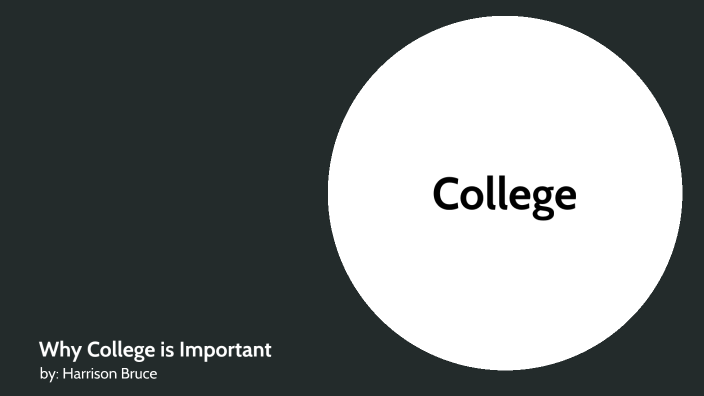 The Importance of a College Education by Harrison Bruce on Prezi
