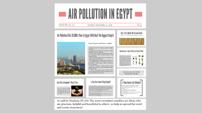 air pollution in egypt essay