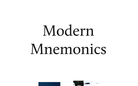 Modern Mnemonics by Mary Ramirez