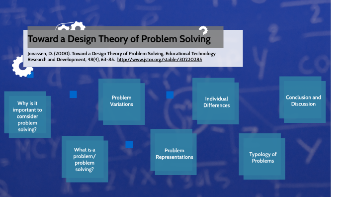 toward a design theory of problem solving