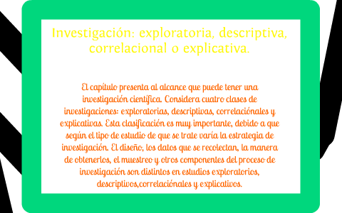 Investigación Exploratoria, Descriptiva, Correlacional, Explicativa. By ...