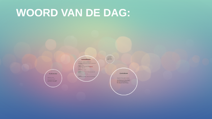 WOORD VAN DE DAG by Josien Koops on Prezi