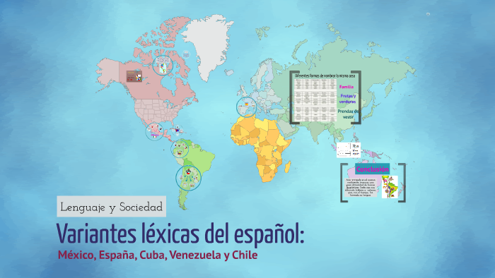 Variantes léxicas en Hispanoamérica: by Alex Cárdenas Carrillo on Prezi