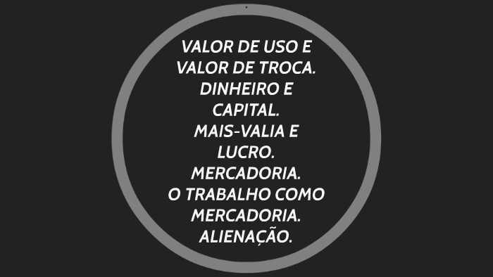 VALOR DE USO E VALOR DE TROCA. by Daiane Rompava on Prezi