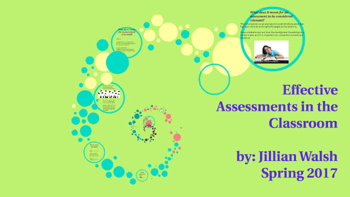 Effective Assessments in the Classroom by Jillian Walsh on Prezi