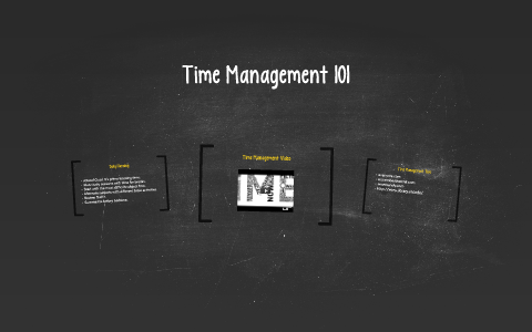 Time Management 101 by on Prezi