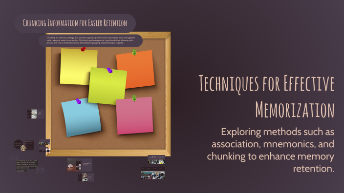 Techniques for Effective Memorization by Jithin PV on Prezi