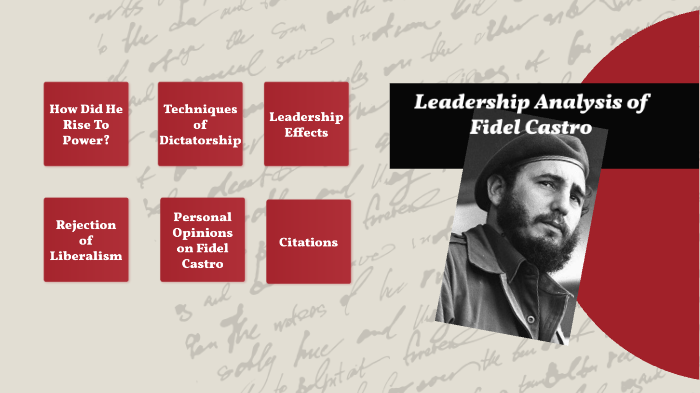 Leadership Analysis For Fidel Castro By Bryanna Mcleod