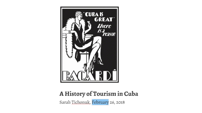 history of tourism in cuba